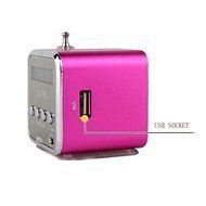 HuaYang USB Digital PC Mini Speaker Micro SD/TF Card MP3 Music Player FM Radio(Silver) N3