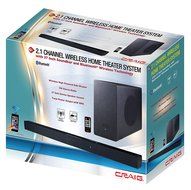 Craig Electronics CHT978 2.1 Channel Wireless Home Theater System with 37" Soundbar and Bluetooth Technology N2