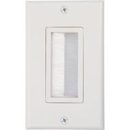 Buyer's Point Brush Wall Plate, Decora Style, Cable Pass Through Insert for Wires, Single Gang Cable Access Strap...