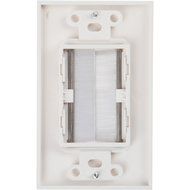 Buyer's Point Brush Wall Plate, Decora Style, Cable Pass Through Insert for Wires, Single Gang Cable Access Strap... N2