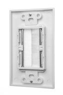 Buyer's Point Brush Wall Plate, Decora Style, Cable Pass Through Insert for Wires, Single Gang Cable Access Strap... N4