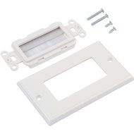 Buyer's Point Brush Wall Plate, Decora Style, Cable Pass Through Insert for Wires, Single Gang Cable Access Strap... N5