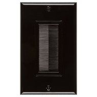 Buyer's Point Brush Wall Plate, Decora Style, Cable Pass Through Insert for Wires, Single Gang Cable Access Strap... N6