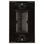 Buyer's Point Brush Wall Plate, Decora Style, Cable Pass Through Insert for Wires, Single Gang Cable Access Strap... N7