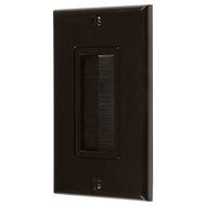 Buyer's Point Brush Wall Plate, Decora Style, Cable Pass Through Insert for Wires, Single Gang Cable Access Strap... N8