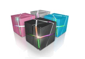 Portable Bluetooth Speaker Mini Cube Enhanced Subwoofer Built in Microphone Multi-Function Clear High Quality... N4