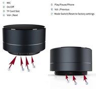 Portable Bluetooth Speaker, Super Stereo Mini Metal Wireless Speaker System, Mic Radio Function N6