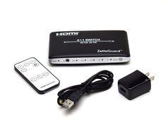 Zettaguard 4K x 2K 4 Port 4 x 1 HDMI Switch with PIP and IR Wireless Remote Control, HDMI Switcher Hub Port Switches... N6