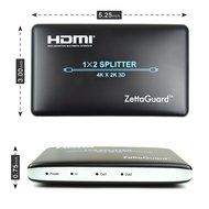 Zettaguard 4K x 2K 4 Port 4 x 1 HDMI Switch with PIP and IR Wireless Remote Control, HDMI Switcher Hub Port Switches... N11