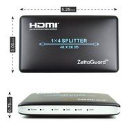 Zettaguard 4K x 2K 4 Port 4 x 1 HDMI Switch with PIP and IR Wireless Remote Control, HDMI Switcher Hub Port Switches... N16