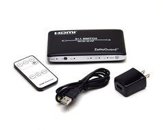 Zettaguard 4K x 2K 4 Port 4 x 1 HDMI Switch with PIP and IR Wireless Remote Control, HDMI Switcher Hub Port Switches... N23