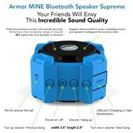 ARMOR MiNE Portable Waterproof Bluetooth Speaker - Smack Black N19