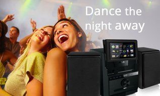 RCA Home Stereo System with Removable 7-inch Android Tablet and Two 20 Watt Bluetooth Speakers N2