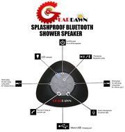 Bluetooth Shower Speaker - GearDawn Water Resistant Wireless Outdoor Bluetooth Speaker, Handsfree Portable speaker... N3