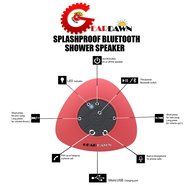Bluetooth Shower Speaker - GearDawn Water Resistant Wireless Outdoor Bluetooth Speaker, Handsfree Portable speaker... N15