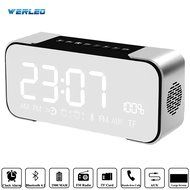 Bluetooth Speakers,Werleo Hi-Fi Portable Wireless Stereo Speaker with Alarm Clock,Build-in Mic,FM Radio,LED Light...