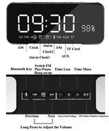 Bluetooth Speakers,Werleo Hi-Fi Portable Wireless Stereo Speaker with Alarm Clock,Build-in Mic,FM Radio,LED Light... N3