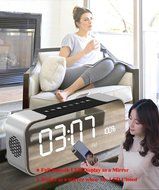 Bluetooth Speakers,Werleo Hi-Fi Portable Wireless Stereo Speaker with Alarm Clock,Build-in Mic,FM Radio,LED Light... N5