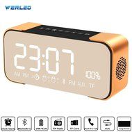 Bluetooth Speakers,Werleo Hi-Fi Portable Wireless Stereo Speaker with Alarm Clock,Build-in Mic,FM Radio,LED Light... N9