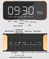 Bluetooth Speakers,Werleo Hi-Fi Portable Wireless Stereo Speaker with Alarm Clock,Build-in Mic,FM Radio,LED Light... N12