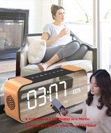 Bluetooth Speakers,Werleo Hi-Fi Portable Wireless Stereo Speaker with Alarm Clock,Build-in Mic,FM Radio,LED Light... N14