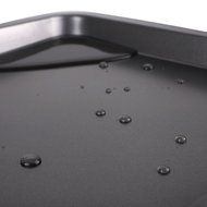 Finether FDA 3-Piece Nonstick Rectangular Bakeware and Cookie Sheet Set Pan Set Serving Tray, Dark Grey N7
