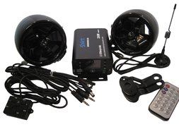 Shark Motorcycle Audio Shkshr7170bt-black 250w 2 Speakers Plus Fm Radio with 2 Remotes (Wired/wireless) Sd AUX...