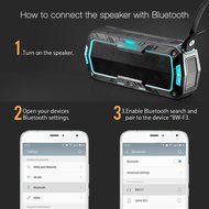 BlitzWolf Portable Bluetooth Speakers, 5W 2000mAh IP65 Water-resistant Hands Free Wireless MP3 Music Player for... N21