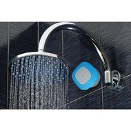 SoundLogic AWS-12/2970L Bluetooth Shower Speaker with FM Radio and Carabiner (Blue) N3