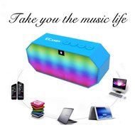 Ecandy Portable Wireless Bluetooth Speaker with LED,Built in Speakerphone, 8 Hour Rechargeable Battery-Black N2