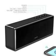 Junjiada Bluetooth Speakers Stereo 20W Speaker (Dual 10W Drivers, Dual Passive Subwoofer, Strong Bass, Aluminum-Alloy... N4