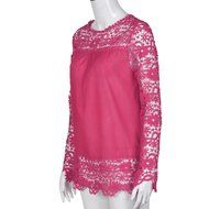 AIMTOPPYFashion Womens Lace Long Sleeve Shirt Casual Blouse Loose Cotton Tops T Shirt (XXXXL, Green) N8