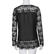 AIMTOPPYFashion Womens Lace Long Sleeve Shirt Casual Blouse Loose Cotton Tops T Shirt (XXXXL, Green) N27