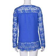 AIMTOPPYFashion Womens Lace Long Sleeve Shirt Casual Blouse Loose Cotton Tops T Shirt (XXXXL, Green) N31