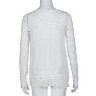 AIMTOPPYFashion Womens Lace Long Sleeve Shirt Casual Blouse Loose Cotton Tops T Shirt (XXXXL, Green) N43