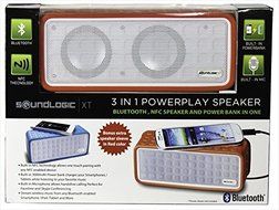 SoundLogic BSBP-6/5954B XT 3-In-1 Powerplay NFC/Bluetooth Speaker and Power Bank (Black)