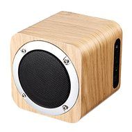 niceEshop(TM) Wood Bluetooth 4.0 Wireless Mini Speaker with FM Radio 1800mAh Rechargable Battery Compatible with...