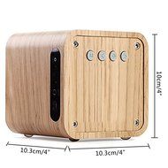 niceEshop(TM) Wood Bluetooth 4.0 Wireless Mini Speaker with FM Radio 1800mAh Rechargable Battery Compatible with... N2