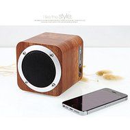 niceEshop(TM) Wood Bluetooth 4.0 Wireless Mini Speaker with FM Radio 1800mAh Rechargable Battery Compatible with... N13
