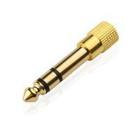 Cable Matters 5-Pack, Gold Plated 6.3mm (1/4 inch) to 3.5 mm Male to Female Stereo Adapter N2