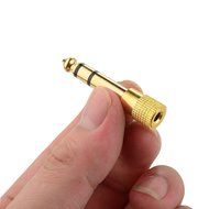 Cable Matters 5-Pack, Gold Plated 6.3mm (1/4 inch) to 3.5 mm Male to Female Stereo Adapter N4