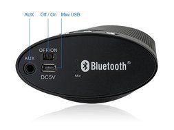 May-Day 258B Stereo Bluetooth Speaker Black,Support cell phone call or receive via built-in microphone,Allows... N4