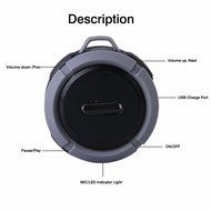 Waterproof Car Wireless Speaker Portable Mini Bluetooth Speaker Grey N3