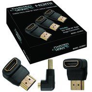 Twisted Veins ACHRA3 Three (3) Pack of HDMI 90 Degree/Right Angle Connectors/Adapters N4