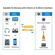 eBoot 2 Pack Headphone Adapter 6.35 mm (1/ 4 Inch) Male to 3.5 mm Female Stereo Adapter Plus 3.5 mm Stereo Male... N6