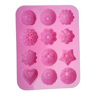 Fanhesheng Flowers Silicone Non Stick Cake Bread Mold Chocolate Jelly Candy Baking Mould Color Random N2