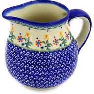 Ceramika Bona H3719E Polish Pottery Ceramic Pitcher Hand Painted, 46-Ounce
