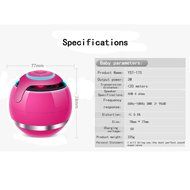 Portable multicolored ball with light Bluetooth speaker outdoor card Speaker phone (Pink) N2