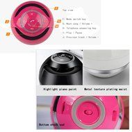Portable multicolored ball with light Bluetooth speaker outdoor card Speaker phone (Pink) N3