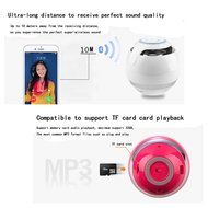 Portable multicolored ball with light Bluetooth speaker outdoor card Speaker phone (Pink) N4